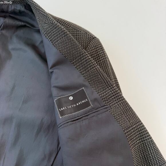 Vintage Mani by Giorgio Armani Wool Plaid Sport Coat Blazer Sz 39R - Picture 10 of 12